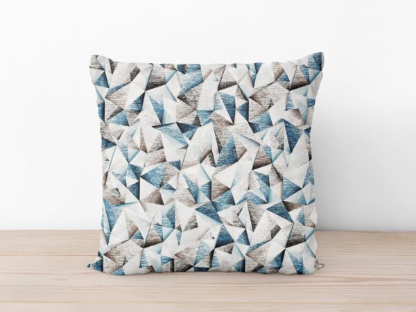 Povlak na polštář petrolejové trojúhelníky Loneta značky Škodák.