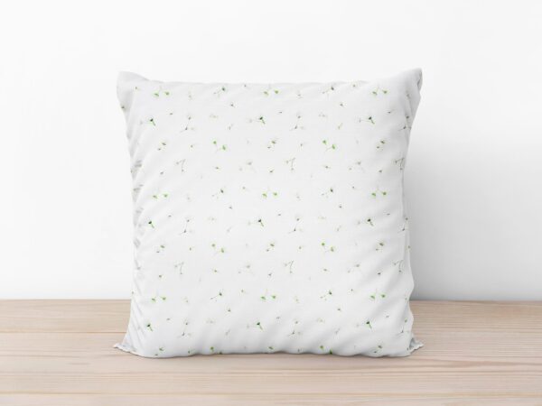 Povlak na polštář Loneta drobné kvítky na bílé značky Škodák