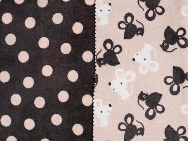 Dětská deka Mikrovlákno myška a růžové puntíky značky Škodák.