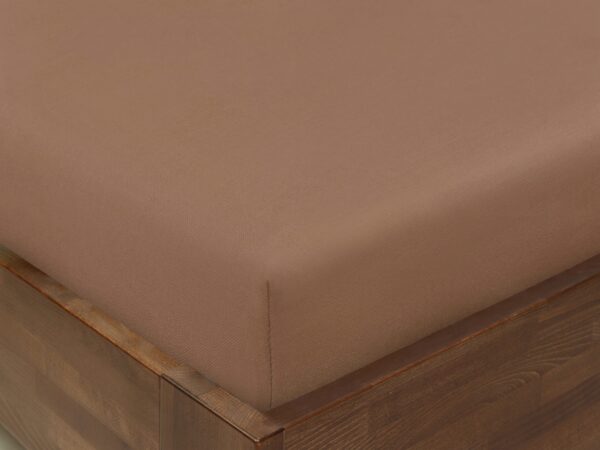 Bavlněné napínací prostěradlo světle hnědé - do školky značky Škodák