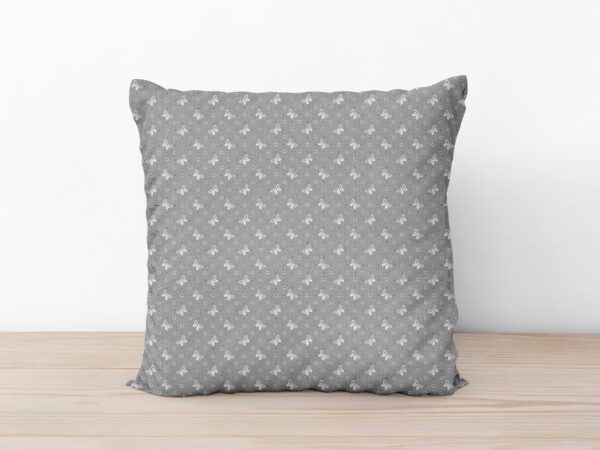 Bavlněný povlak na polštář bílí motýlci na šedé značky Škodák