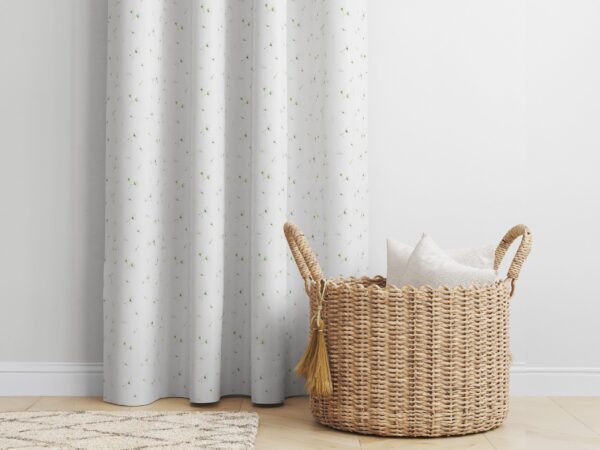 Dekorační závěs Loneta drobné kvítky na bílé značky Škodák