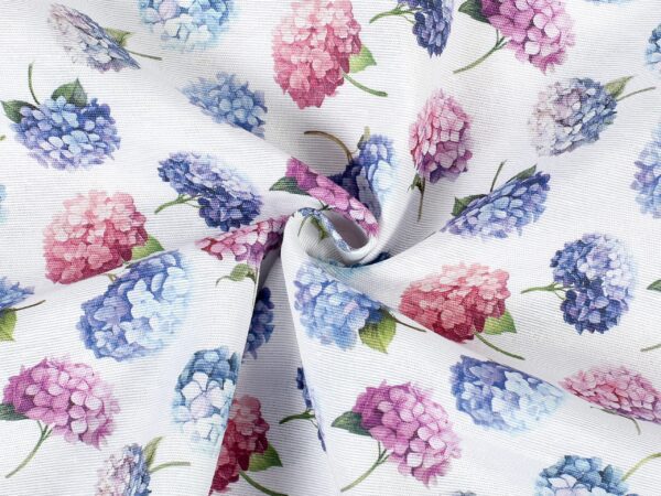 Dekorační látka LONETA malé hortenzie metráž značky Škodák