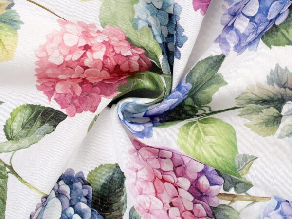 Dekorační látka LONETA velké hortenzie metráž značky Škodák