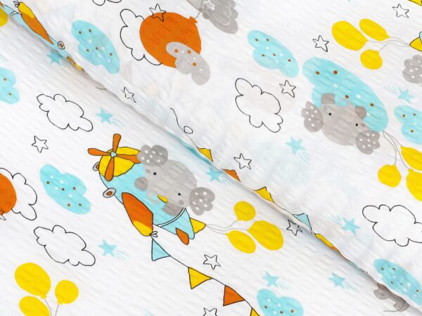 Krepové povlečení do školky létající sloník značky Škodák