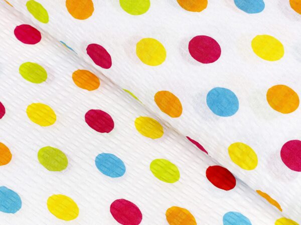 Krepové povlečení do školky barevné puntíky značky Škodák