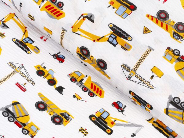 Krepové povlečení do školky bagři značky Škodák