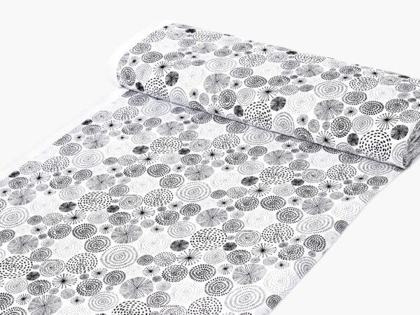 Kulatý teflonový ubrus černý kruh na bílé značky Škodák