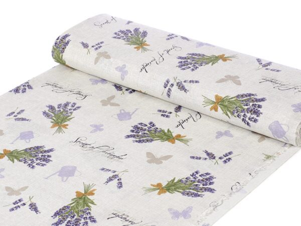 Dekorační látka LONETA trsy levandule metráž značky Škodák