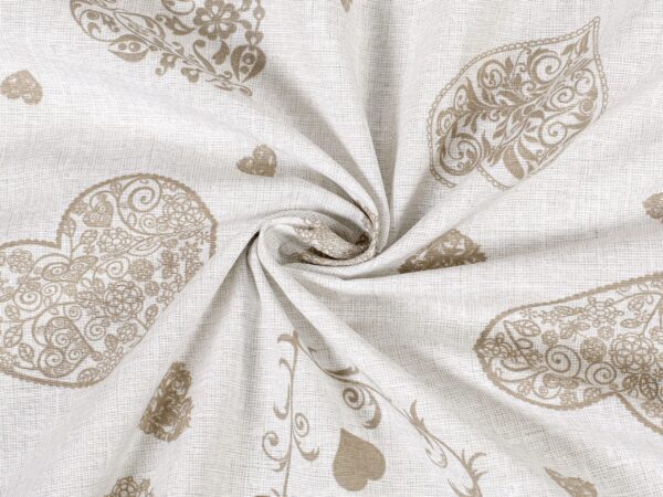 Dekorační látka LONETA proutěné srdce metráž značky Škodák