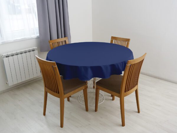 Kulatý ubrus Loneta modrošedý značky Škodák