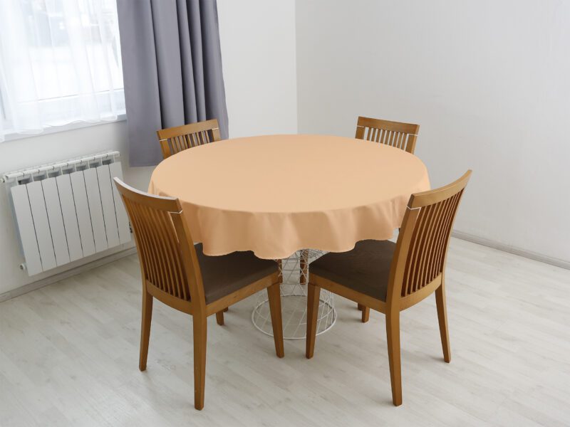 Kulatý ubrus Loneta broskvový značky Škodák