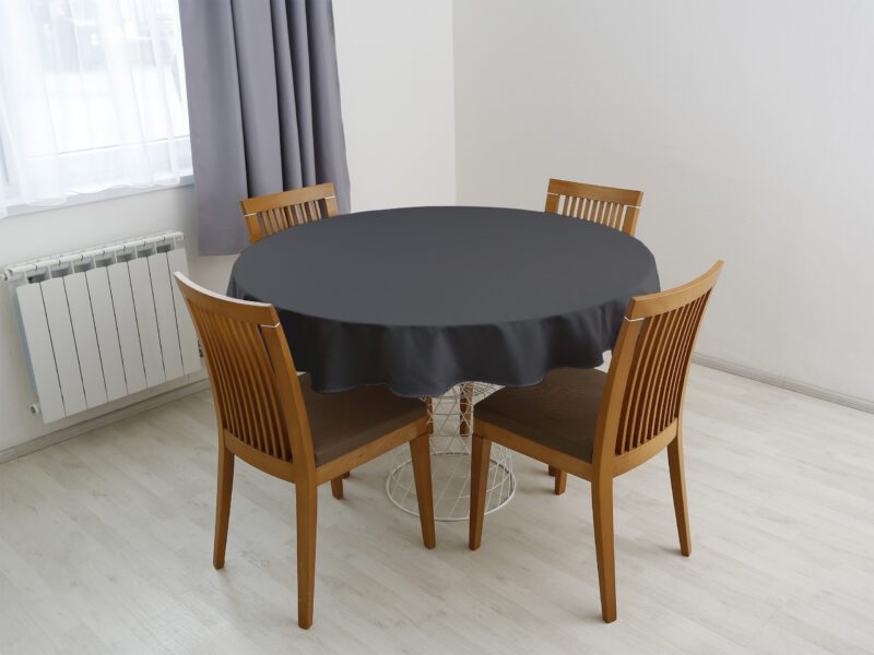 Kulatý ubrus Loneta šedý značky Škodák