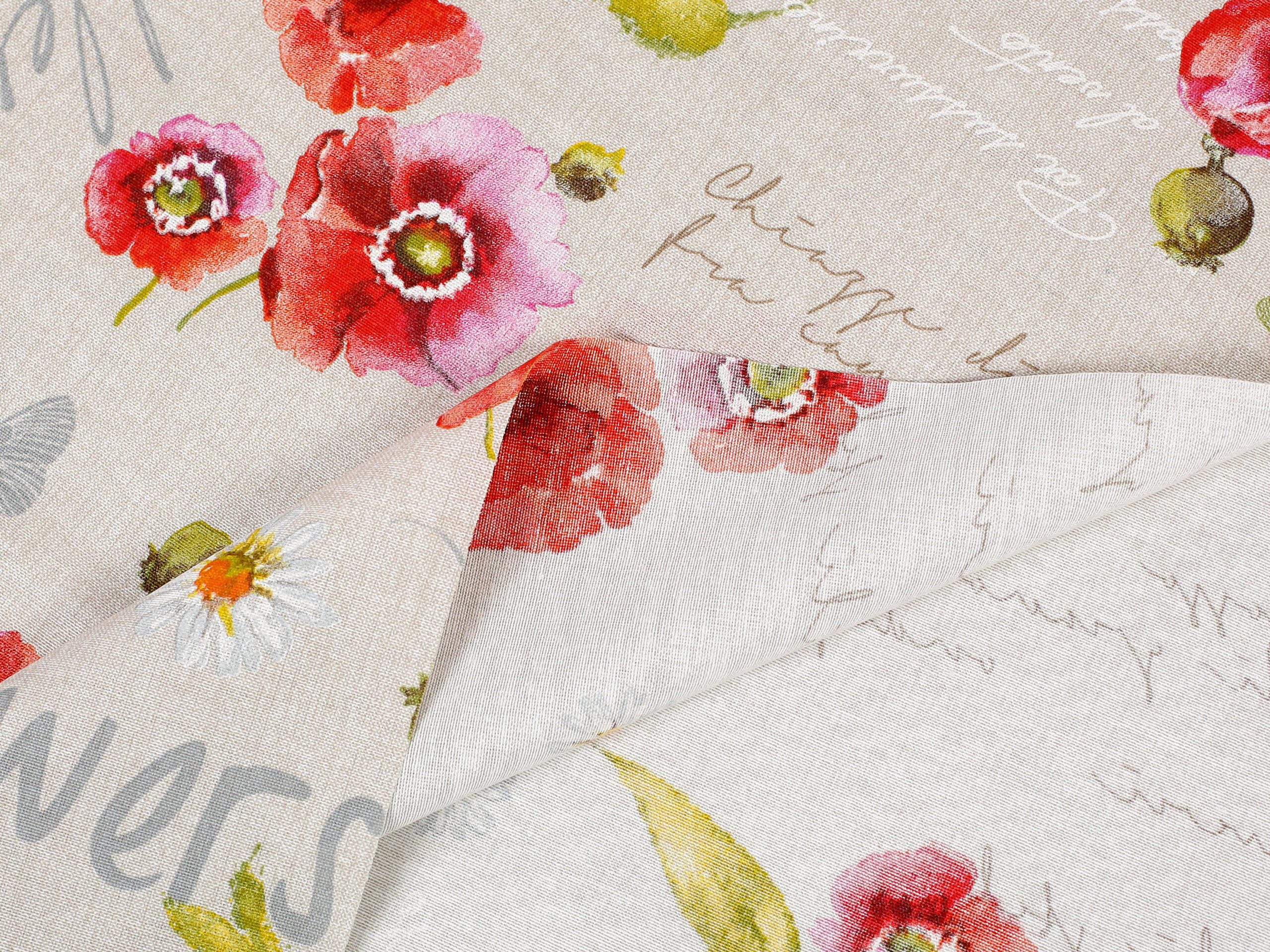 Dekorační látka LONETA vlčí mák metráž značky Škodák