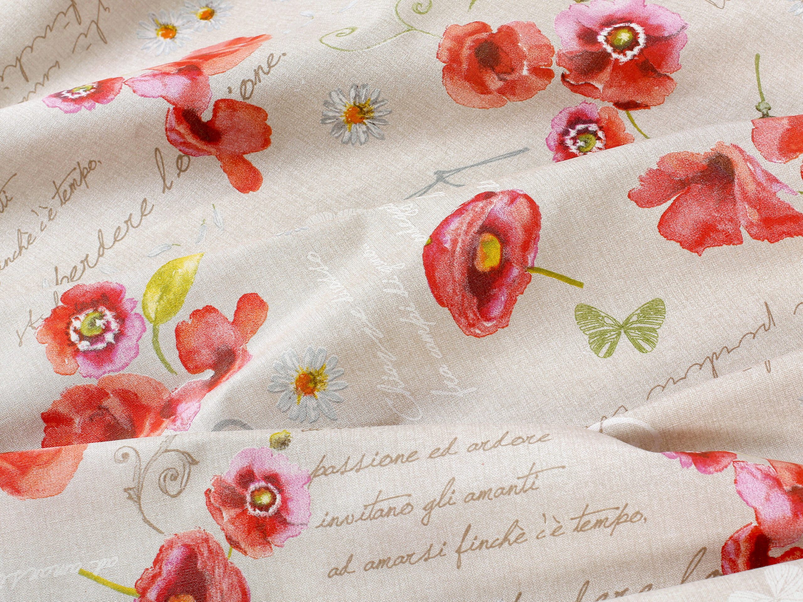 Dekorační látka LONETA vlčí mák metráž značky Škodák