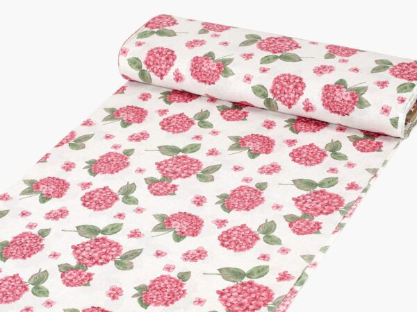 Dekorační látka LONETA hortenzie růžová metráž značky Škodák