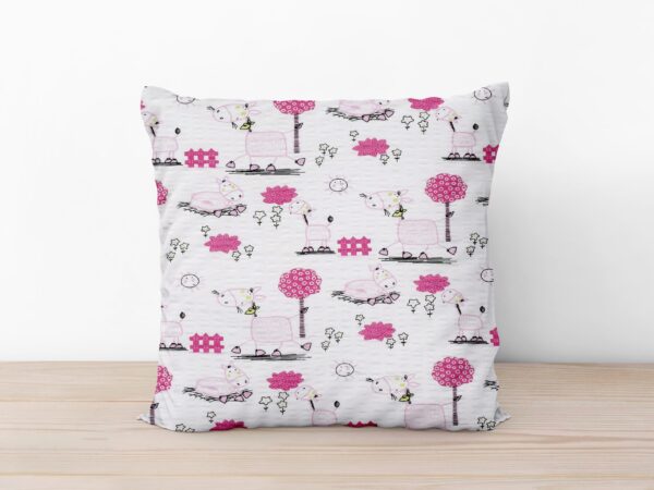 Krepový povlak na polštář růžoví oslíci značky Škodák