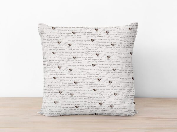 Krepový povlak na polštář zamilované texty značky Škodák