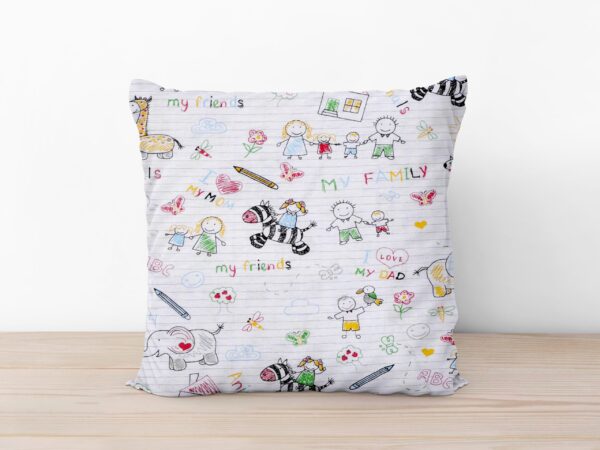 Krepový povlak na polštář omalovánky značky Škodák