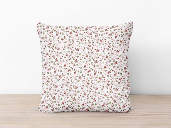 Bavlněný povlak na polštář vínové růžičky na bílé značky Škodák