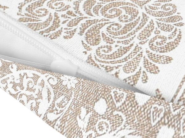 Povlak na polštář Loneta bílá a béžová srdíčka značky Škodák