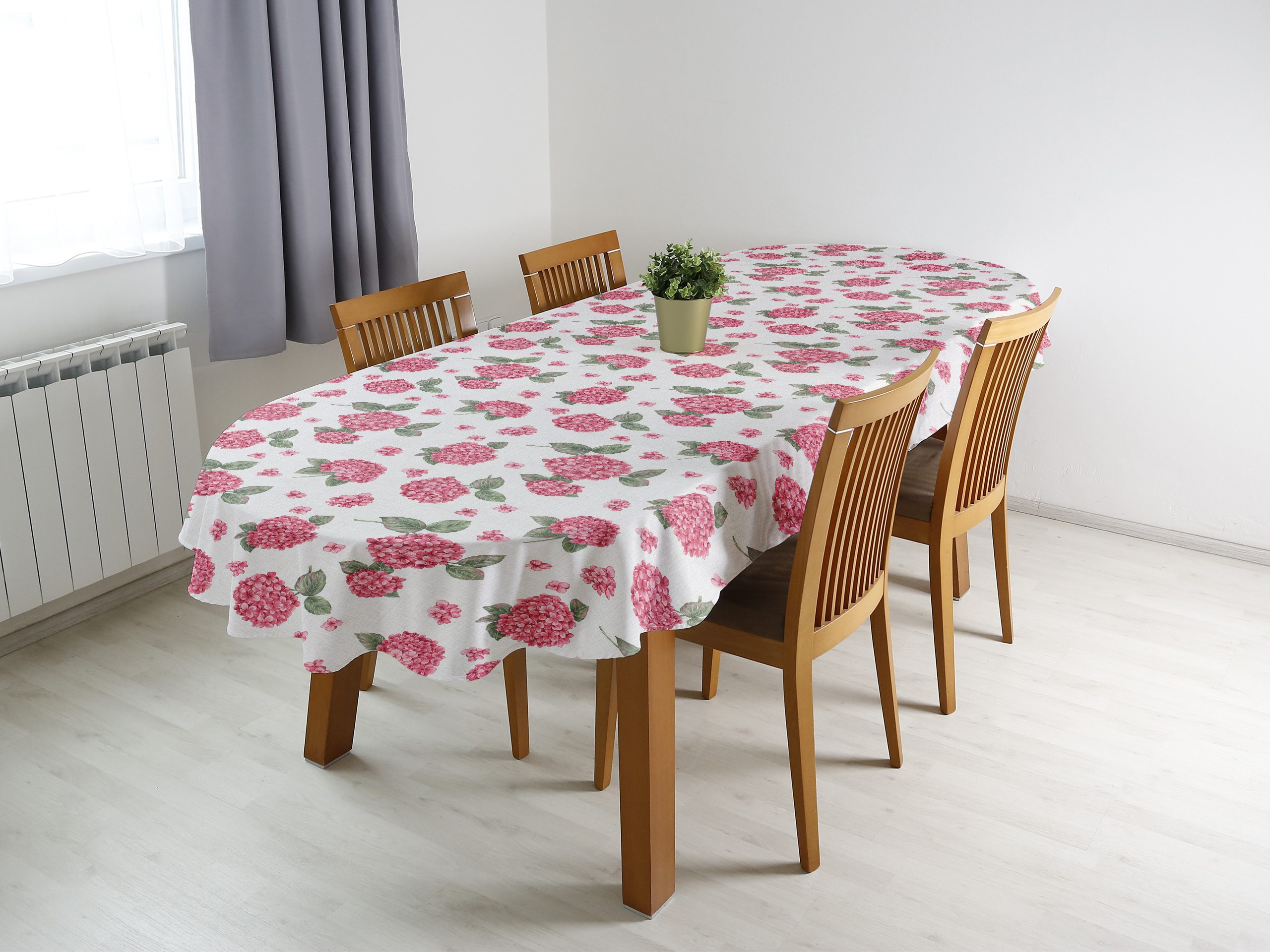 Oválný ubrus Loneta hortenzie růžová značky Škodák