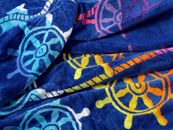 Velká plážová osuška kormidla na tm. modré značky Šklodák