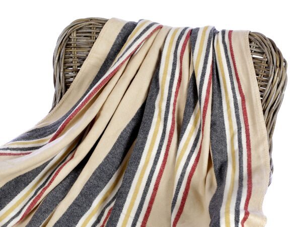 Akrylová deka Melisa smetanová proužky značky Škodák