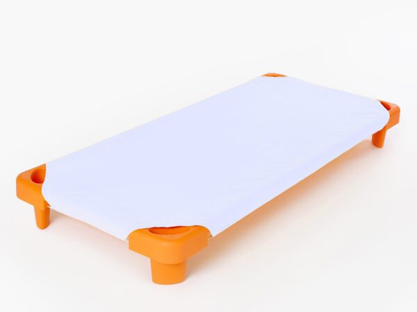 Froté napínací prostěradlo na lehátko bílé pro školky značky Škodák