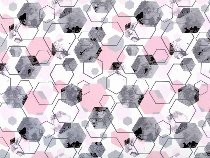 Bavlněné povlečení růžové hexagony značky Škodák