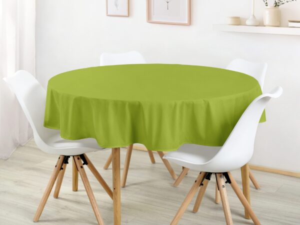 Kulatý bavlněný ubrus pistáciový značky Škodák