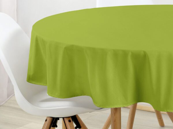 Kulatý bavlněný ubrus pistáciový značky Škodák