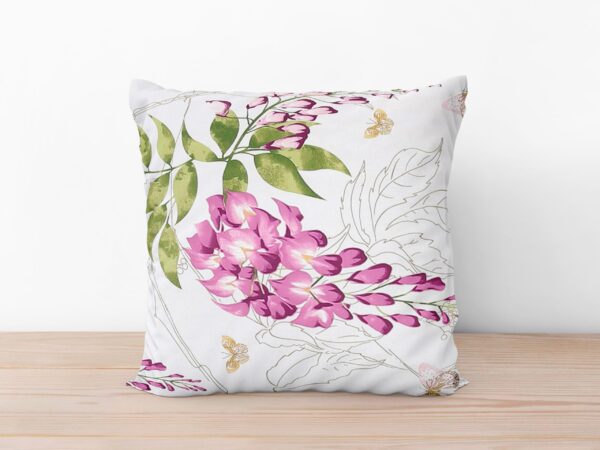 Bavlněný povlak na polštář květenství vistarie značky Škodák.