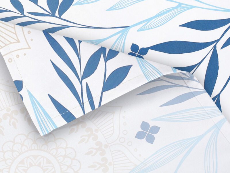 Bavlněné prostírání modré listy s mandalou značky Škodák
