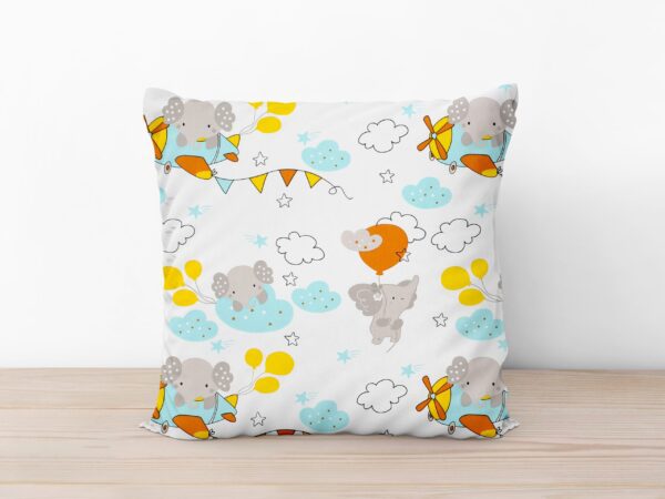 Bavlněný povlak na polštář létající sloník značky Škodák