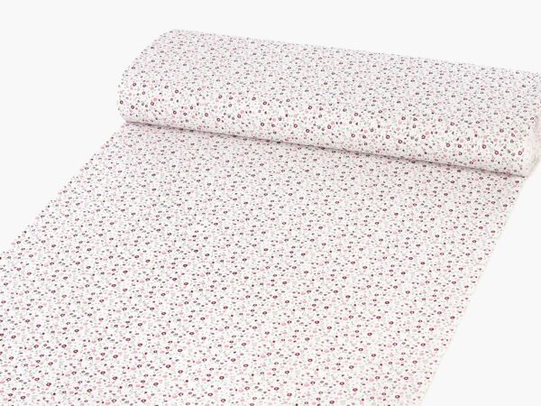 Bavlněná látka vínové kytičky metráž značky Škodák.