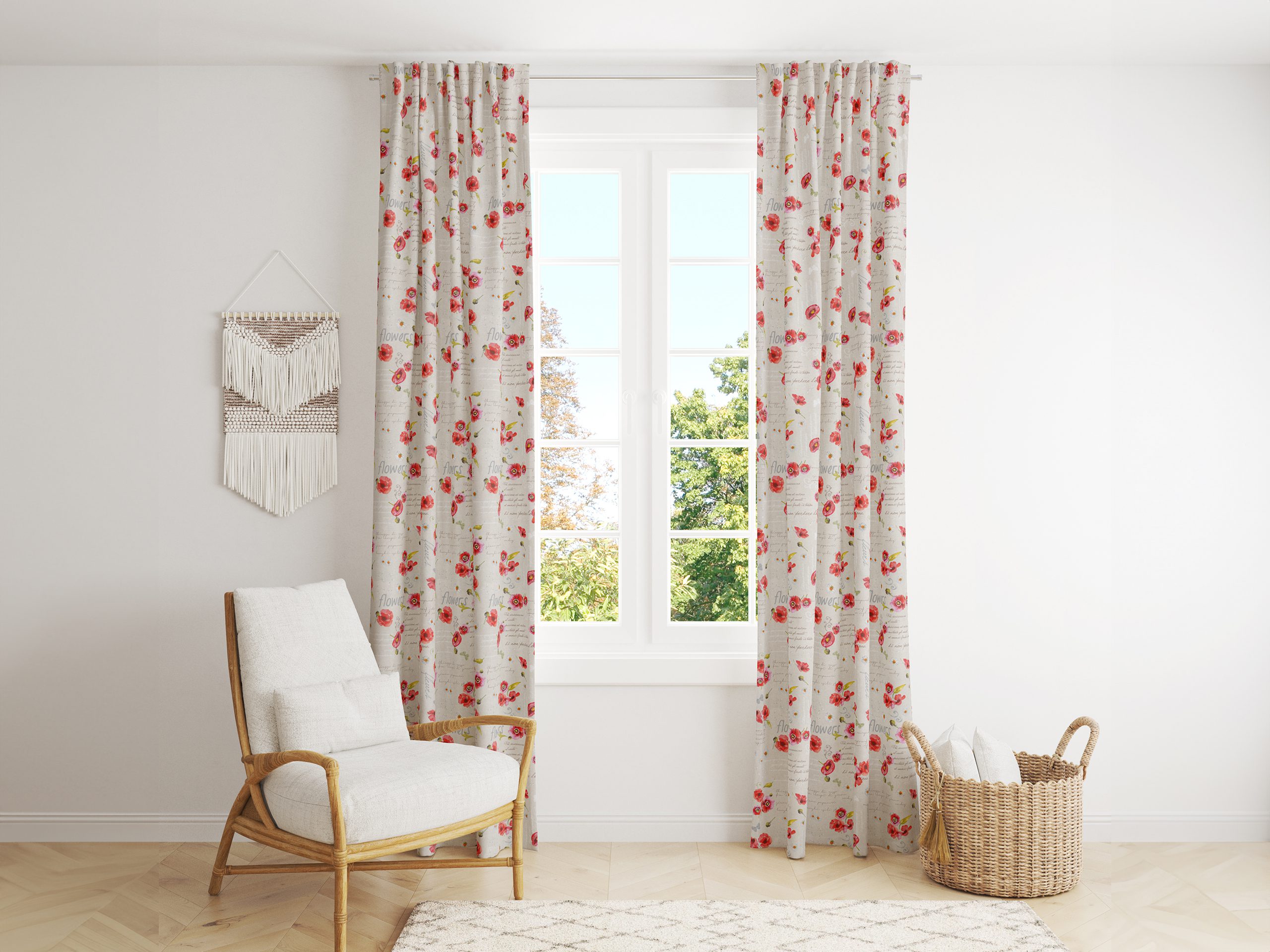 Dekorační závěs Loneta vlčí mák značky Škodák