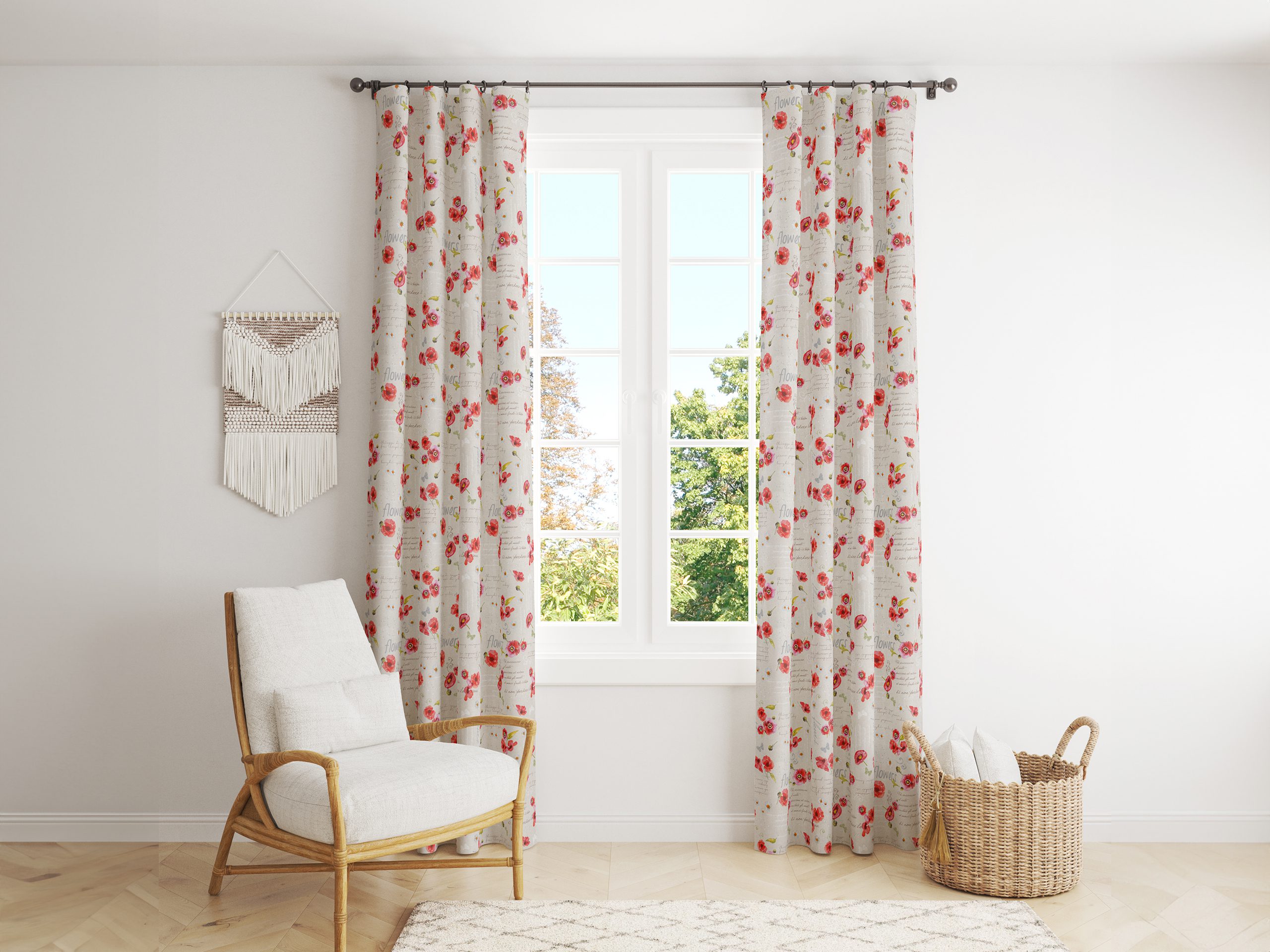 Dekorační závěs Loneta vlčí mák značky Škodák