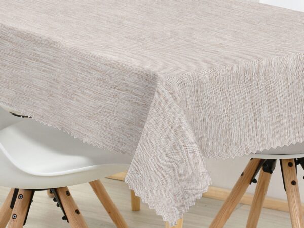 Hranatý teflonový ubrus béžový žíhaný značky Škodák