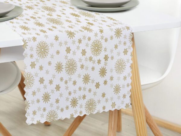 Teflonový běhoun zlaté vločky a hvězdičky značky Škodák