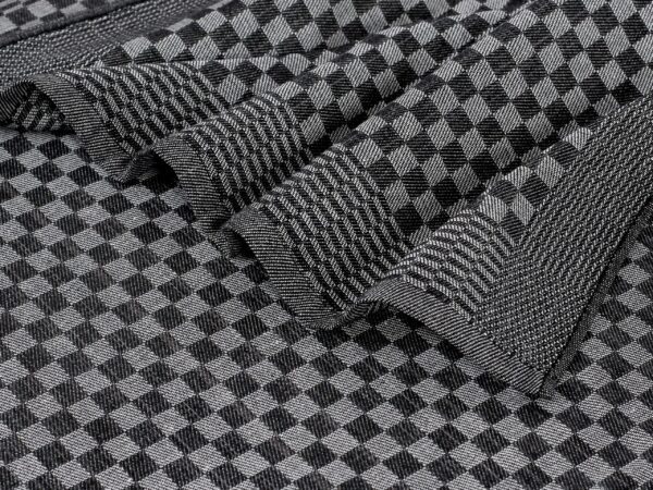 Keprová utěrka černá šachovnice 50x70 cm značky Škodák