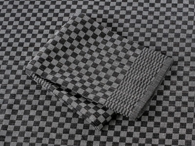 Keprová utěrka černá šachovnice 50x70 cm značky Škodák