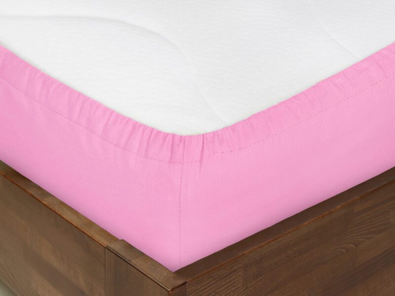 Hotelové napínací prostěradlo Solid růžové bavlněné značky Škodák