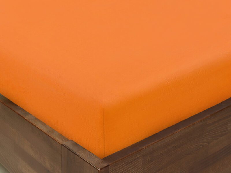 Hotelové napínací prostěradlo Solid oranžové bavlněné značky Škodák