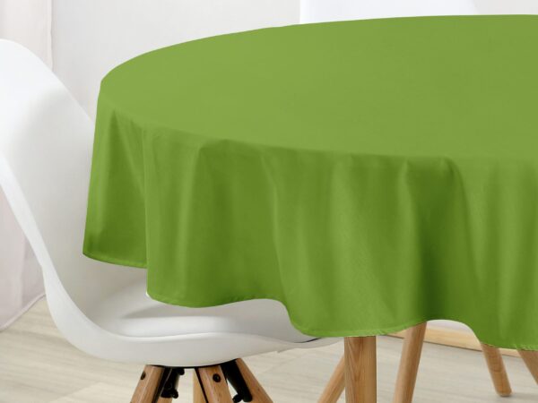 Bavlněný kulatý ubrus zelený značky Škodák.