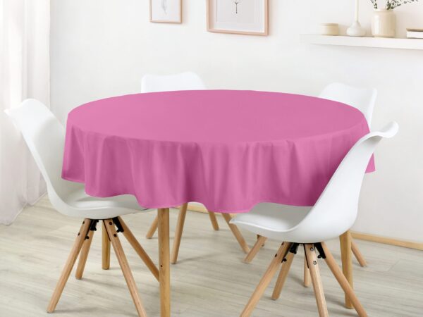 Bavlněný kulatý ubrus růžový značky Škodák.