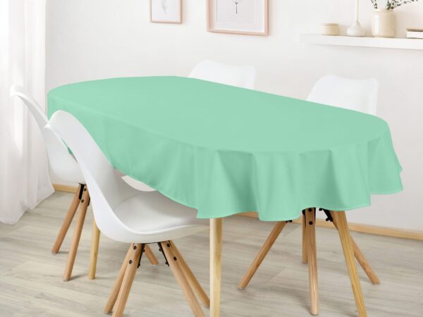 Oválný ubrus bavlněný mintový značky Škodák