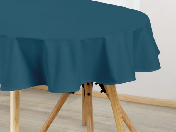 Bavlněný oválný ubrus petrolejový značky Škodák.