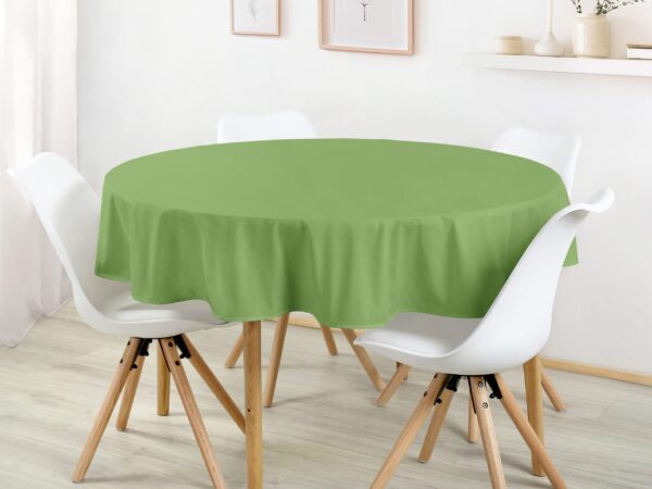 Bavlněný kulatý ubrus zelený značky Škodák.