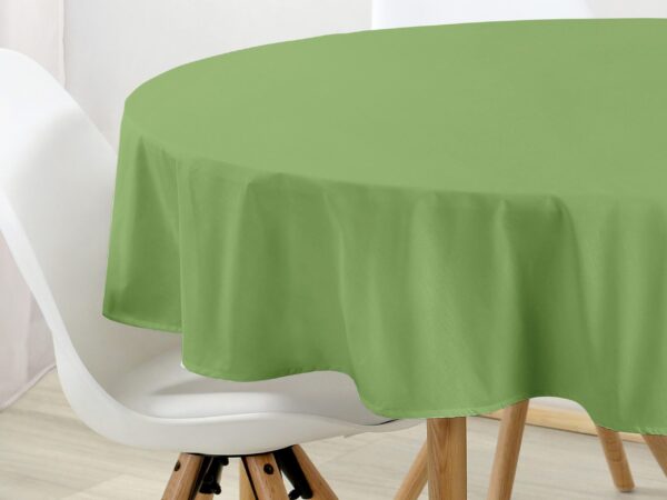 Bavlněný kulatý ubrus zelený značky Škodák.